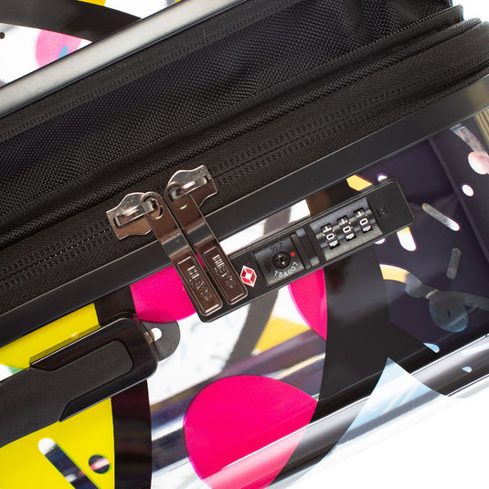 Britto - Butterfly Transparent 30" Luggage lock | Lightweight Luggage