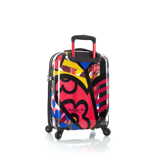 Britto - A New Day Transparent 21" Carry On Luggage back | 21 Carry On Luggage