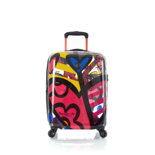 Britto - A New Day Transparent 21" Carry On Luggage front | 21 Carry On Luggage