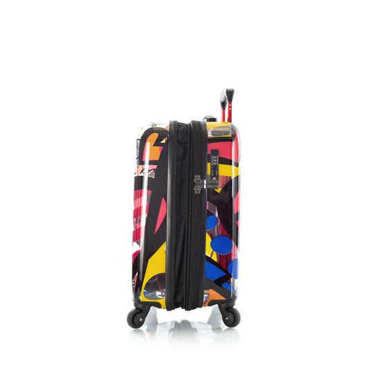 Britto - A New Day Transparent 21" Carry On Luggage sideview | 21 Carry On Luggage