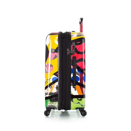 Britto Transparent 26" Luggage - A New Day Side View
