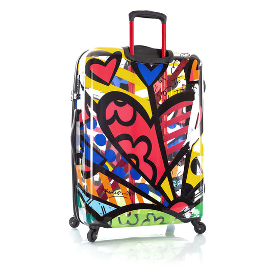 Britto - A New Day Transparent 3 Piece Luggage Set back | 3 Piece Luggage Sets