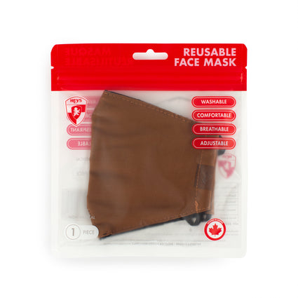 Reusable Face Masks - Brown 2 Pack