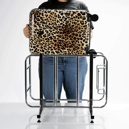 Brown Leopard Fashion Spinner 21" Carry-On Luggage