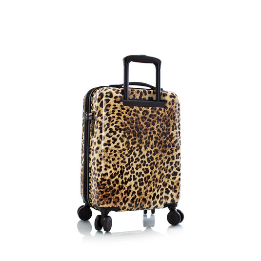 Brown Leopard Fashion Spinner 21" Carry-On Luggage Back View