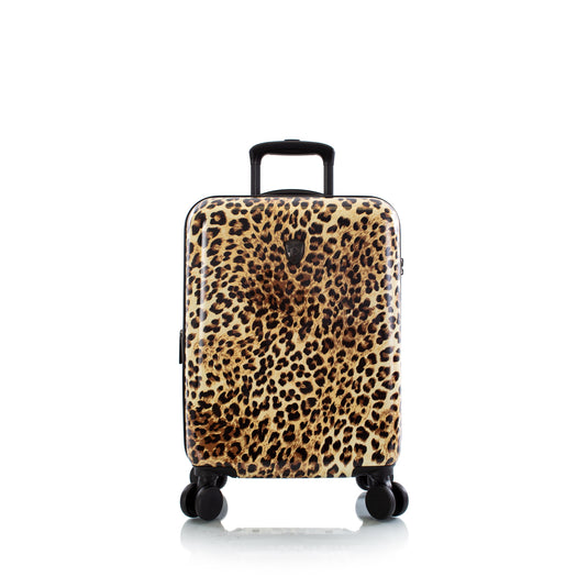 Brown Leopard Fashion Spinner 21" Carry-On Luggage Front