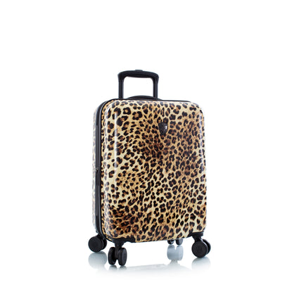 Brown Leopard Fashion Spinner 21" Carry-On Luggage Front
