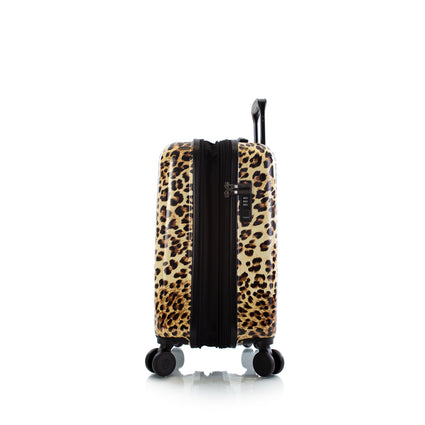 Brown Leopard Fashion Spinner 21" Carry-On Luggage Side View