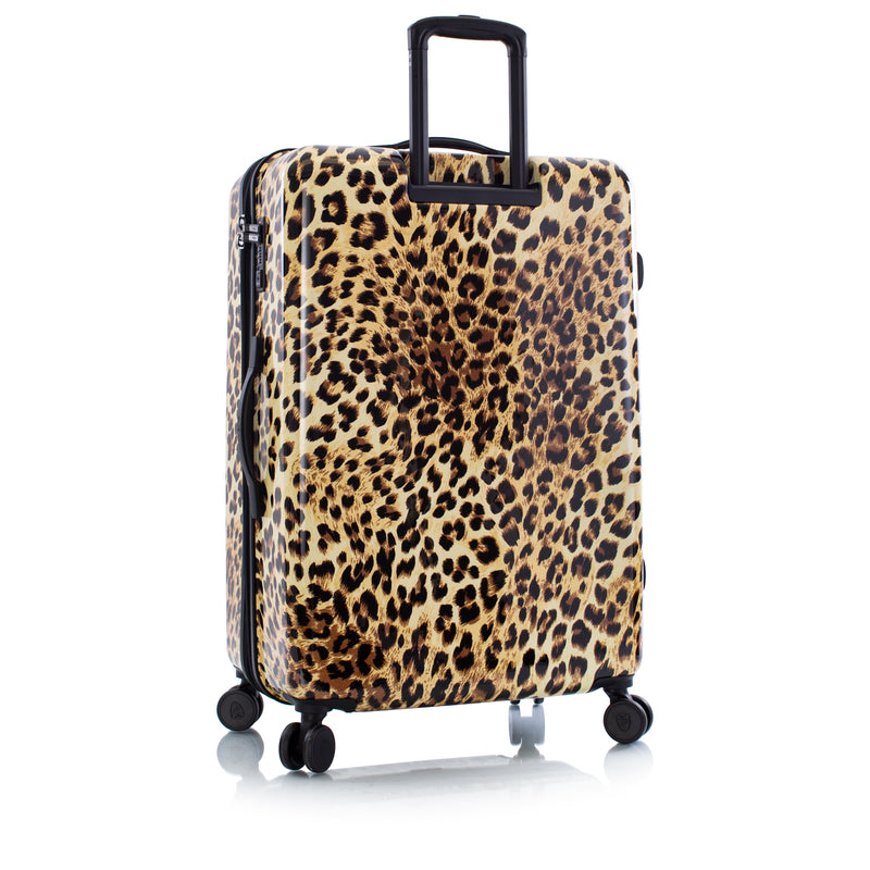 Brown Leopard Fashion 30" Luggage Back View