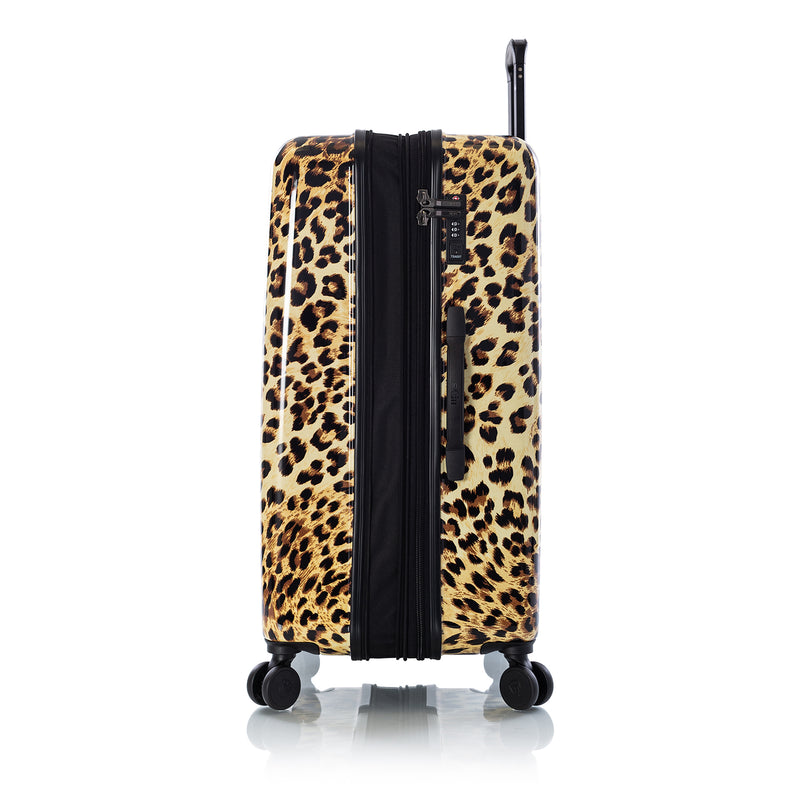 Brown Leopard Fashion 30" Luggage Side View