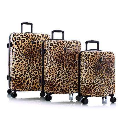 Black Leopard Fashion 3 Piece Luggage Set