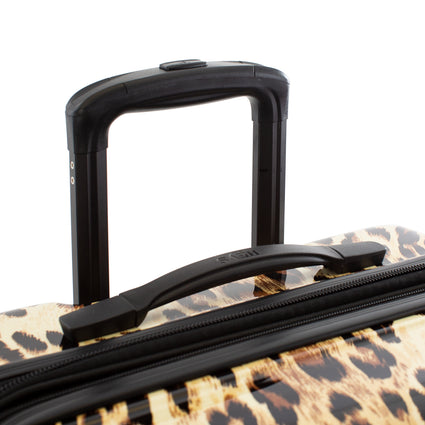 Brown Leopard Fashion Spinner 21" Carry-On Luggage Handle