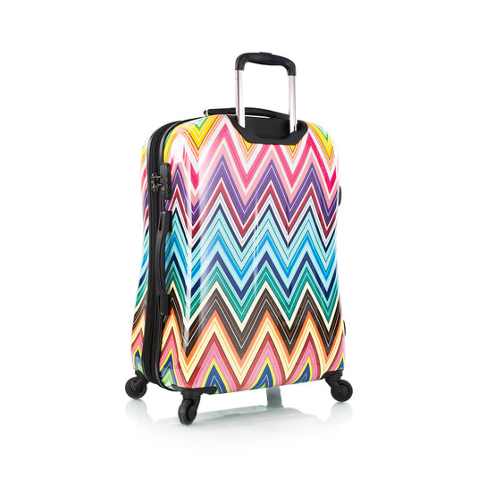 Colour Herringbone 2G 26" Fashion Spinner Luggage back | Spinner Luggage