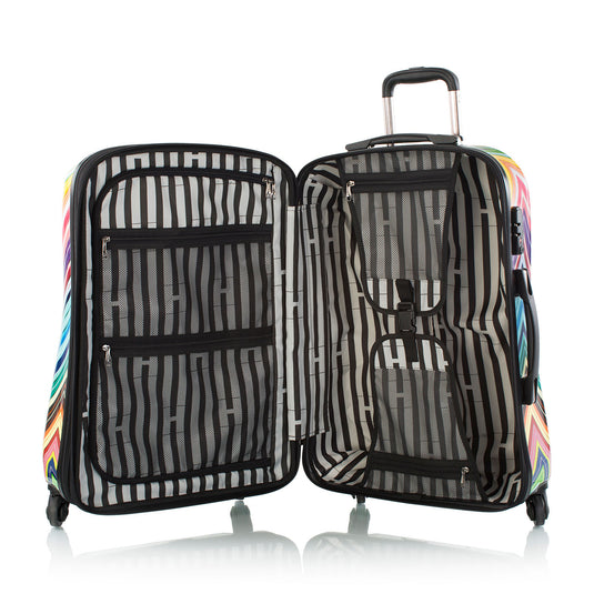 Colour Herringbone 2G 26" Fashion Spinner Luggage open | Spinner Luggage
