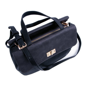 Sac bandoulière La Mode Dual-Flap - Marine/Gris