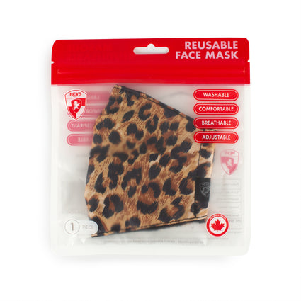 Reusable Face Masks - Leopard 2 Pack