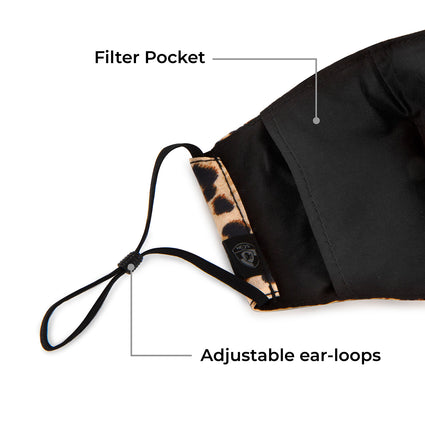 Reusable Face Masks - Leopard and Black