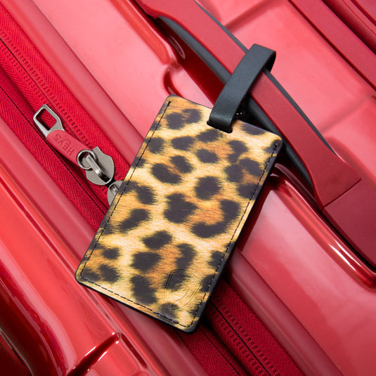 Leopard luggage tag 2025