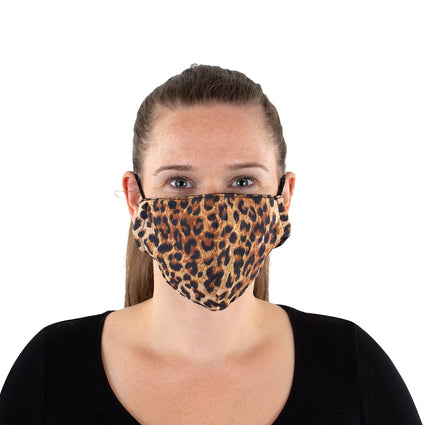 Reusable Face Masks - Leopard and Black