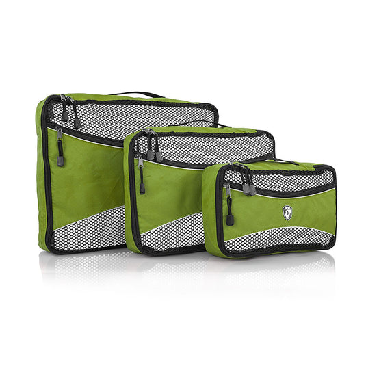 Ecotex 3 pc Packing Cube Set with Front Zippered Pocket