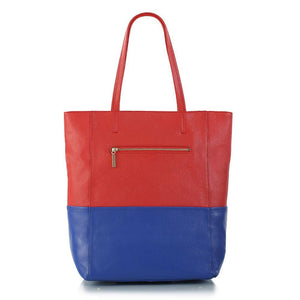 Cabas bicolore Saint-Tropez – Blanc/Camel
