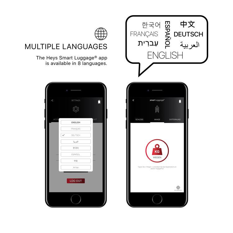 Smart 30" Luggage - Airline Approved Multiple Languages
