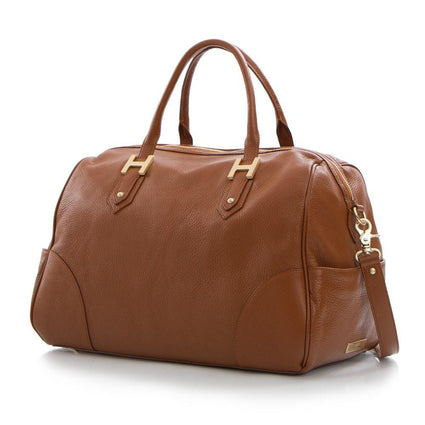 Soho Classic Leather/Suede Large Satchel - Purple