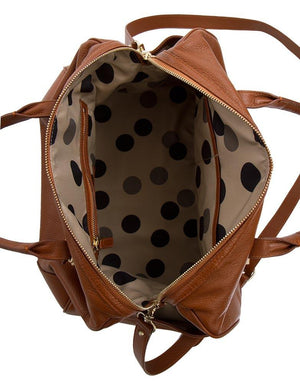 Grand sac cartable Soho en cuir/daim classique - Violet