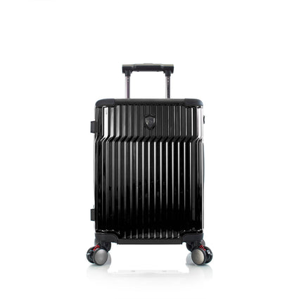 Tekno Black 21" Carry On Luggage Front | Tech Traveler Luggage