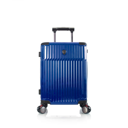 Tekno Blue 21" Carry On Luggage Front | Tech Traveler Luggage