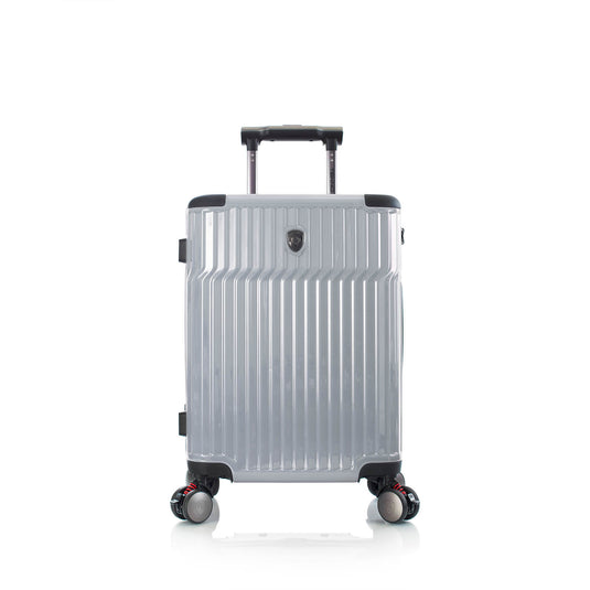 Tekno Silver 21" Carry On Luggage open | Tech Traveler Luggage