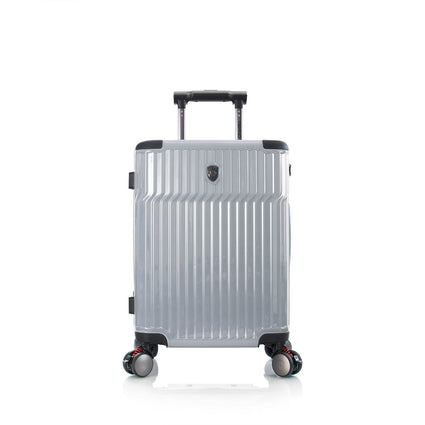 Tekno Silver 21" Carry On Luggage Front | Tech Traveler Luggage