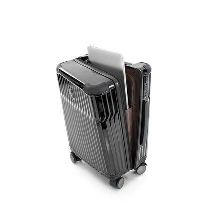 Tekno Black 21" Carry On Luggage laptop | Tech Traveler Luggage