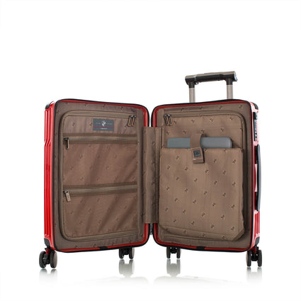 Tekno Red 21" Carry-On Luggage open | Tech Luggage