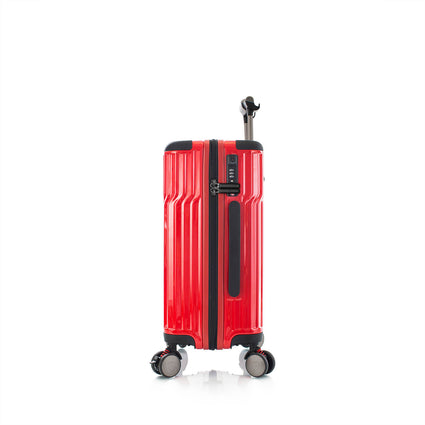 Tekno Red 21" Carry-On Luggage side | Tech Luggage