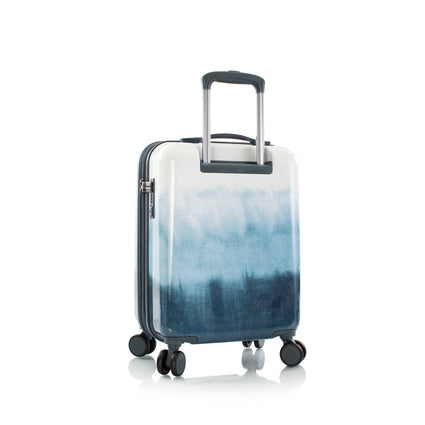 Tie-Dye Blue 21" Spinner™ Carry-On Luggage back Qrt  | Fashion Luggage