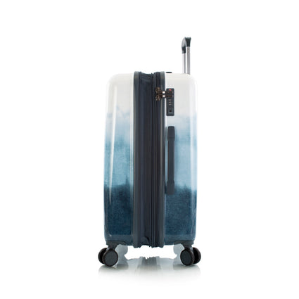 Fashion Spinner - Tie-Dye Blue 3 Piece Luggage Set Side