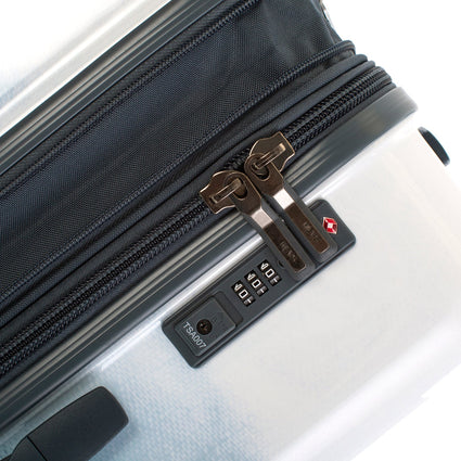 Fashion Spinner - Tie-Dye Blue 3 Piece Luggage Set Zipper Lock