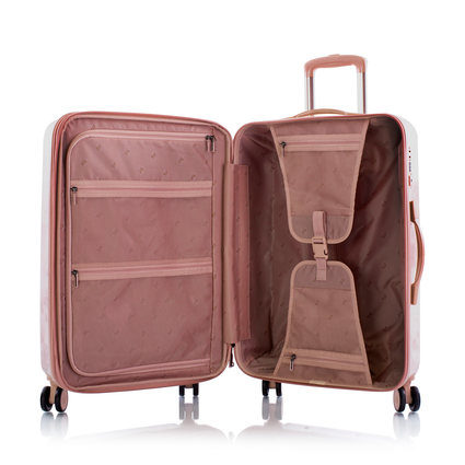 Fashion Spinner - Tie-Dye Rose 3 Piece Luggage Set Open