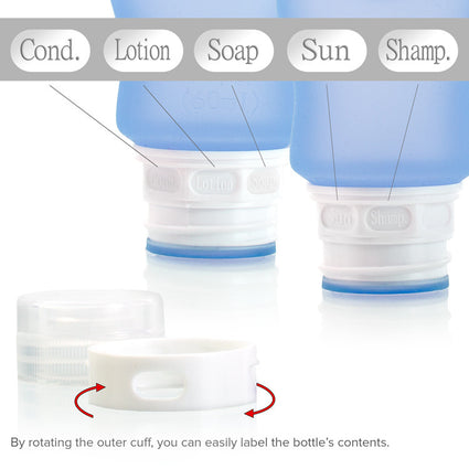 3 pc. Squeezable Silicone Bottle Set
