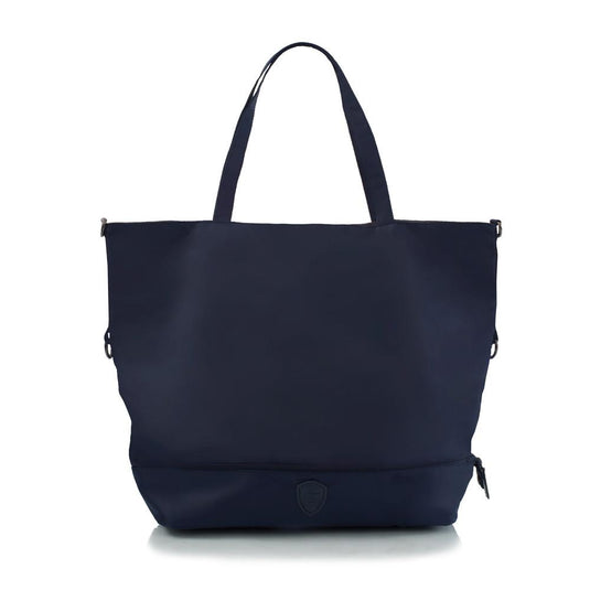 Navy blue nylon outlet tote bag