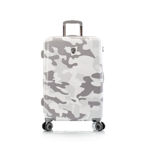 White Camo 26" Fashion Spinner Luggage Front