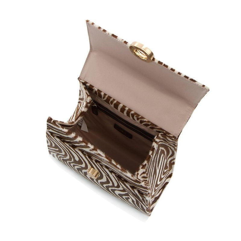 Yorkville Zebra Small Arm Bag - White/Brown Zebra