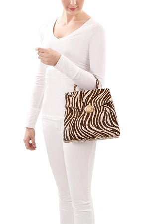 Sac à bandoulière Yorkville Zebra - Zèbre blanc/marron