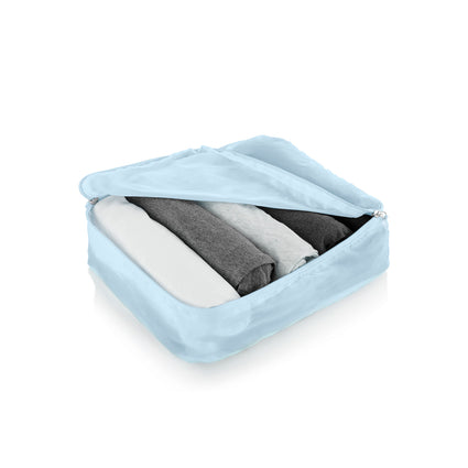 Pastel 5 Piece Packing Cube Set with items inside | Packing Cube Set